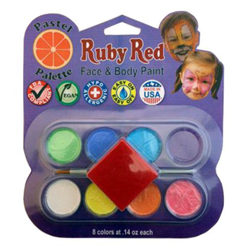 Ruby Red Pastel Face Paint Palette (8 Colors)