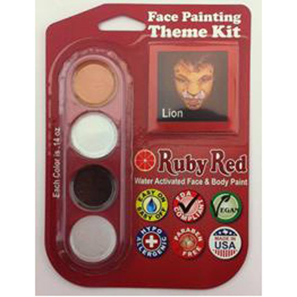 Ruby Red Face Paints - Theme Pack Lion