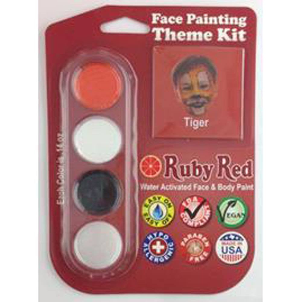 Ruby Red Face Paints - Theme Pack Tiger