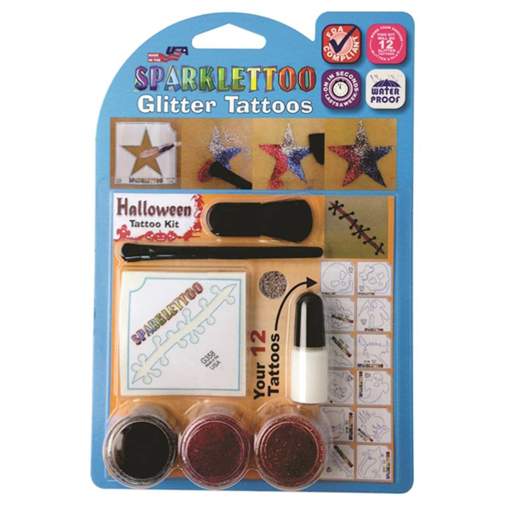 Ruby Red Glitter Tattoo Kit - Halloween
