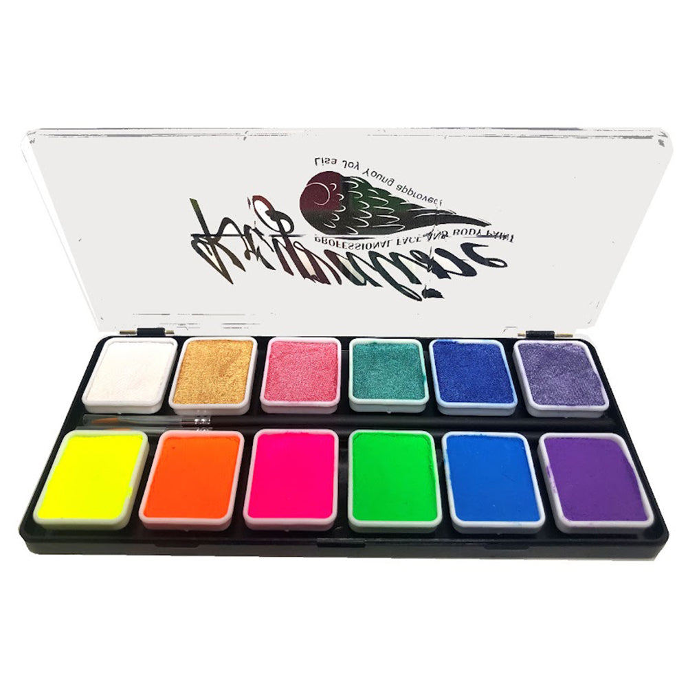 Kryvaline Metallic &amp; Neon Palette (12/Colors - 6 gm)