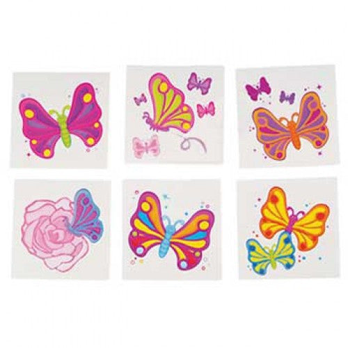 Kids Temporary Tattoos - Butterflies (144 pk)