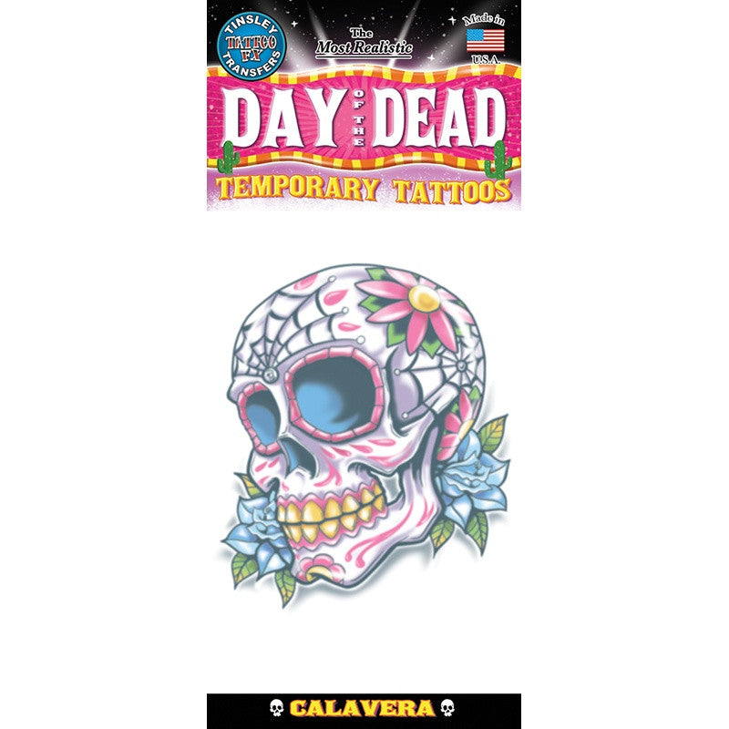 Tinsley Transfers Day Of The Dead Temporary Tattoo FX - Calaveras