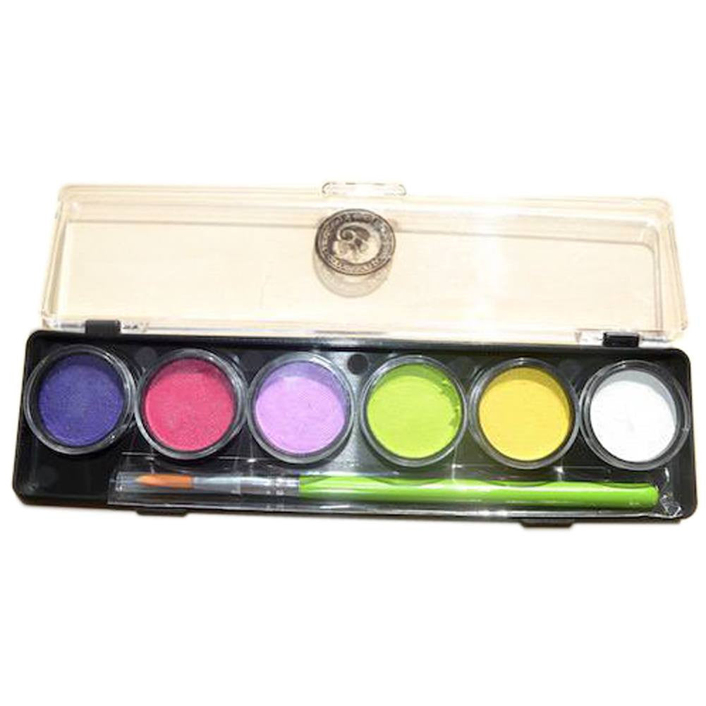 Cameleon Bubble Box Mini Face Paint Palette (6/colors - 8 gm)
