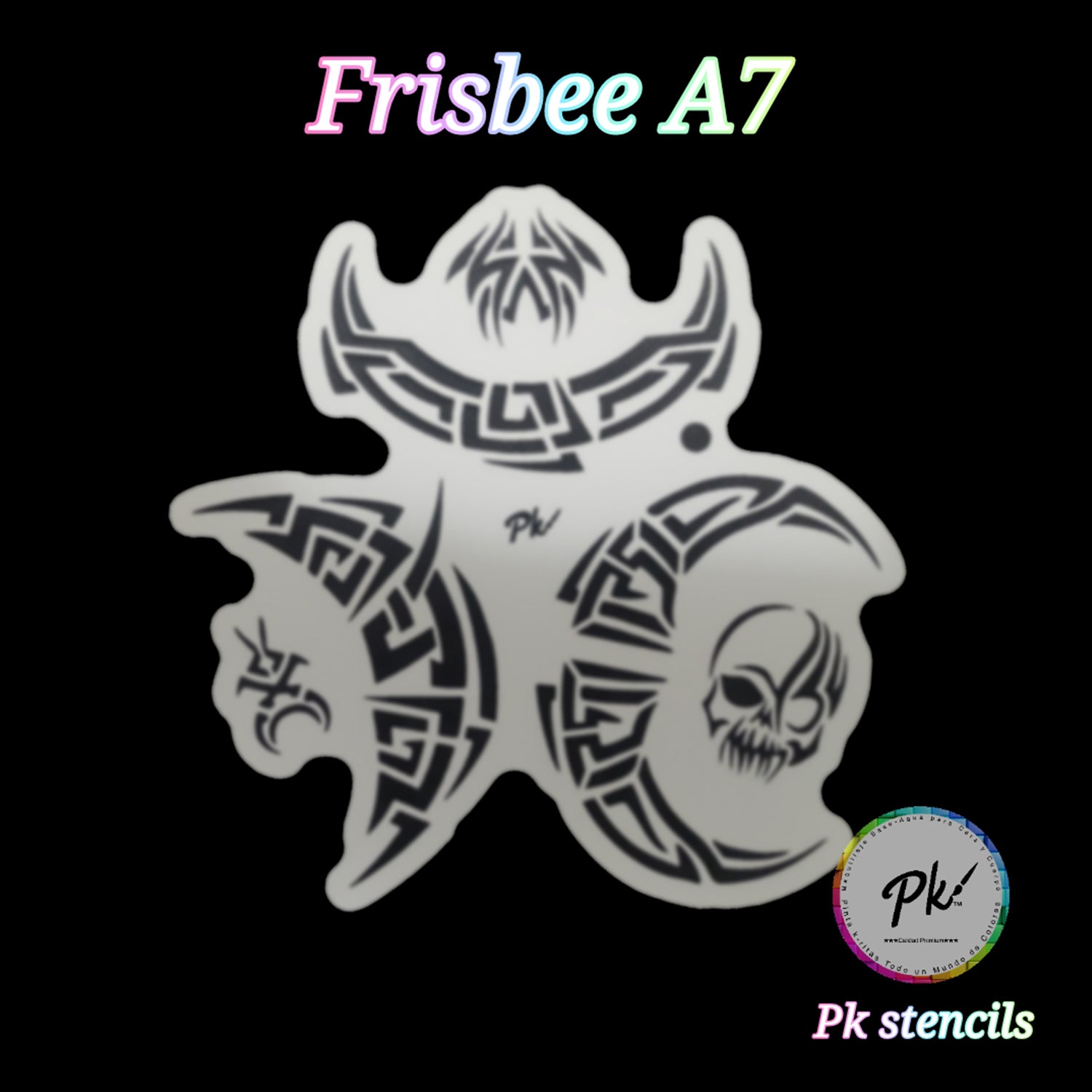 PK Frisbee Face Painting Stencil - A7 - Tribal