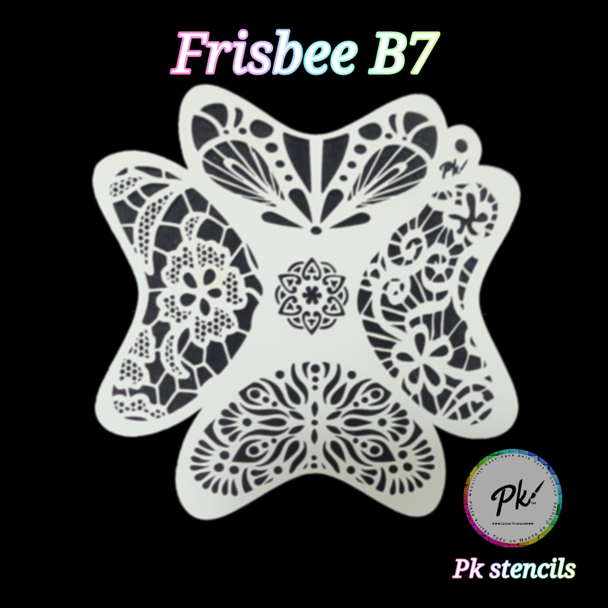 PK Frisbee Face Painting Stencil - B7 - Lovely &amp; Lacy