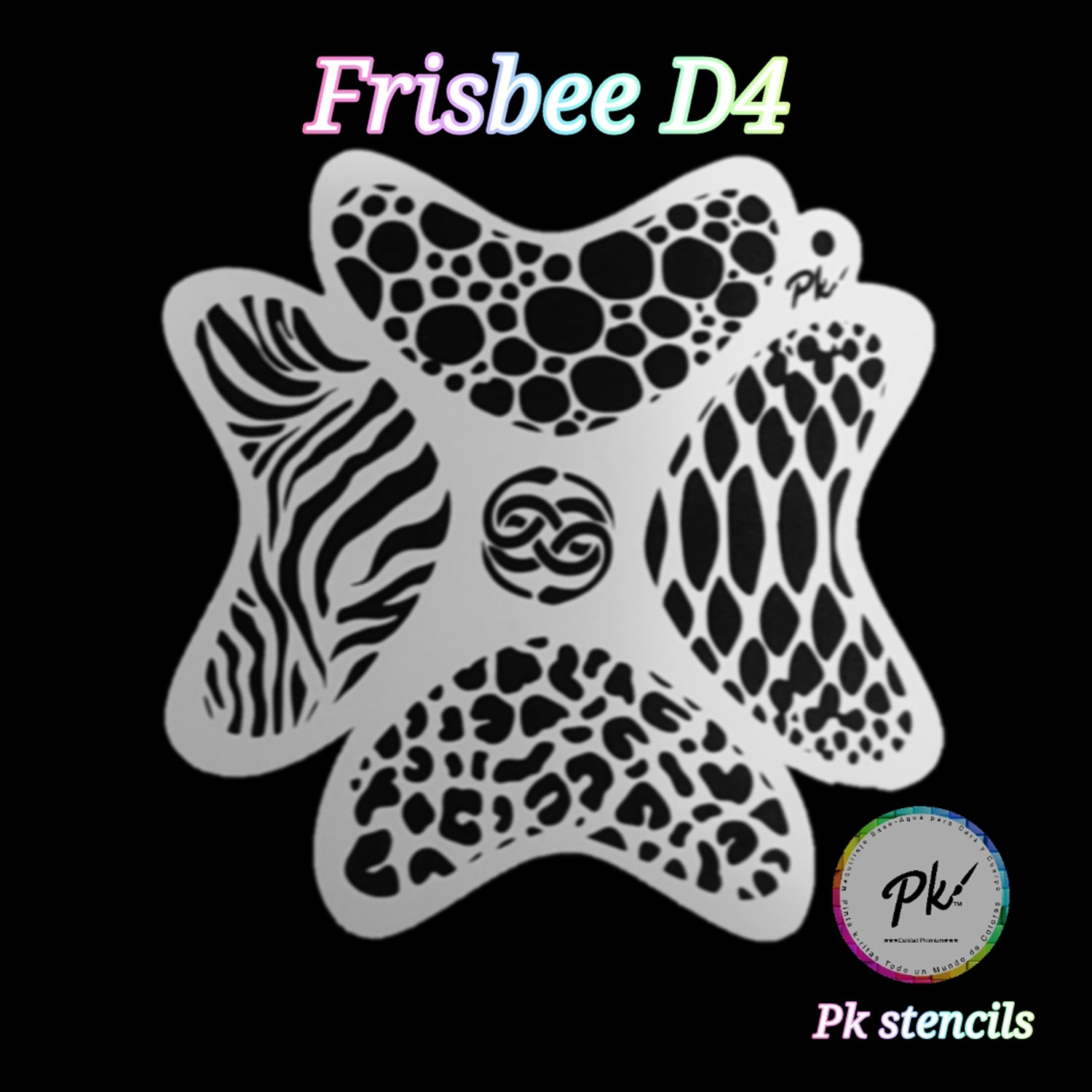 PK Frisbee Face Painting Stencil - D4 - Animal Designs