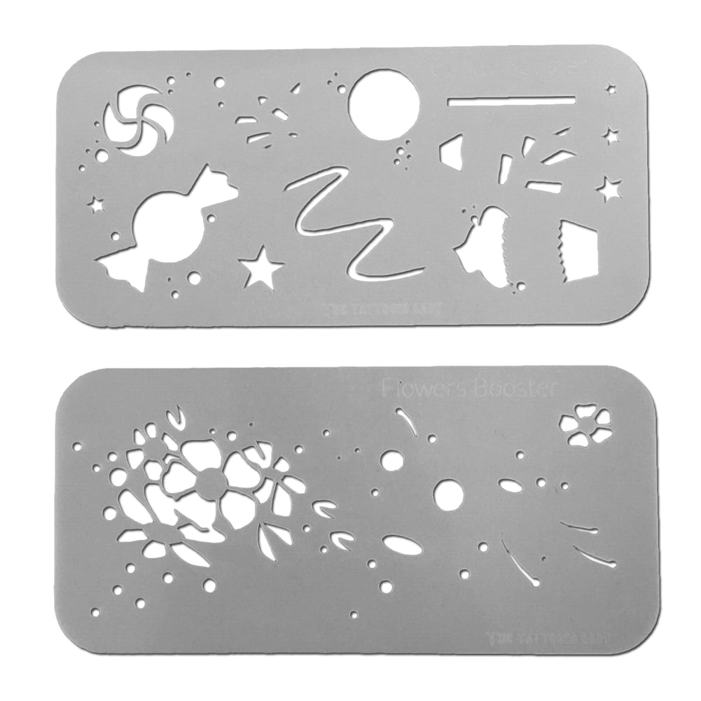 GraffitiEyes Booster Pak Stencil Kit - Flowers &amp; Candy