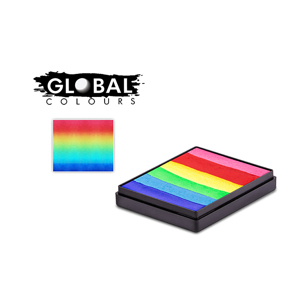 Global Body Art Magnetic One Stroke Cake - Bright Rainbow, 50 gm