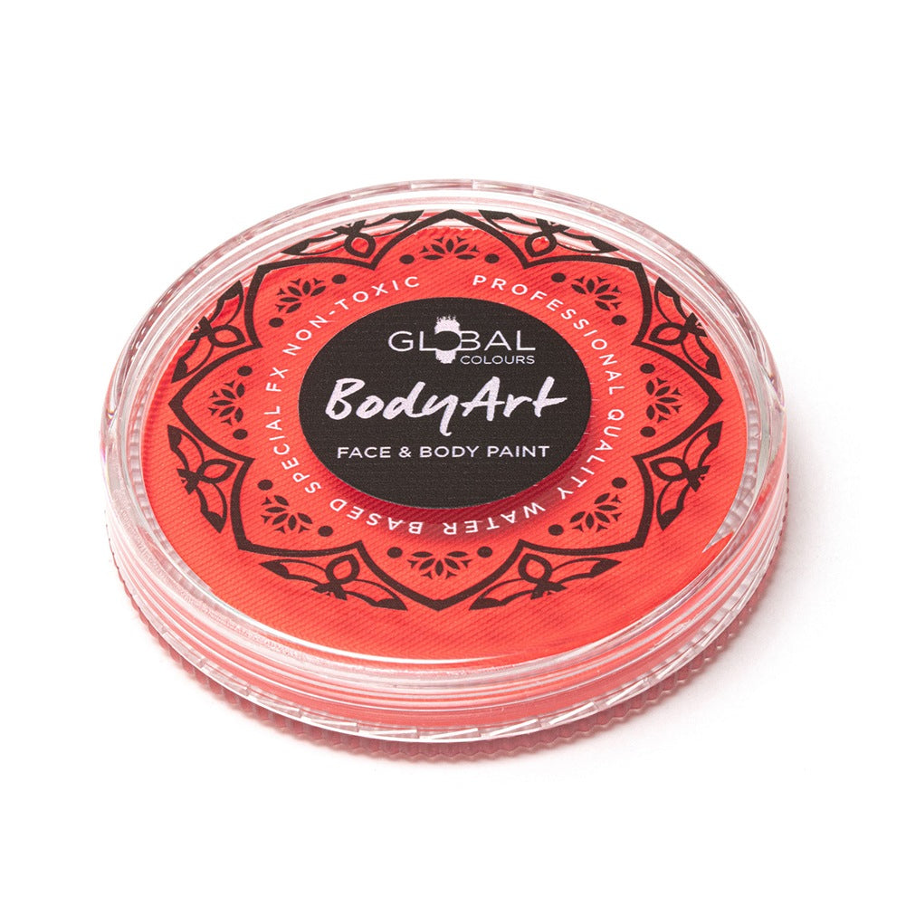Global Body Art Face Paint -  Neon Coral Red (32 gm)