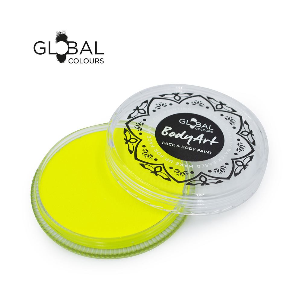 Global Body Art Face Paint -  Neon Yellow (32 gm)