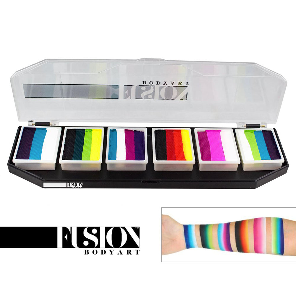 Fusion Body Art Spectrum Palette - Rainbow Burst (6 Cakes/10 gm)