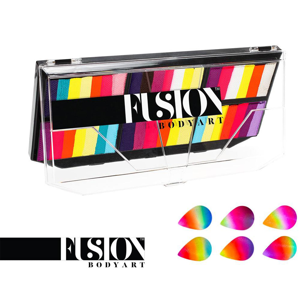 Fusion Body Art Spectrum FX Palette - Leanne&#39;s Vivid Rainbow Petal Palette