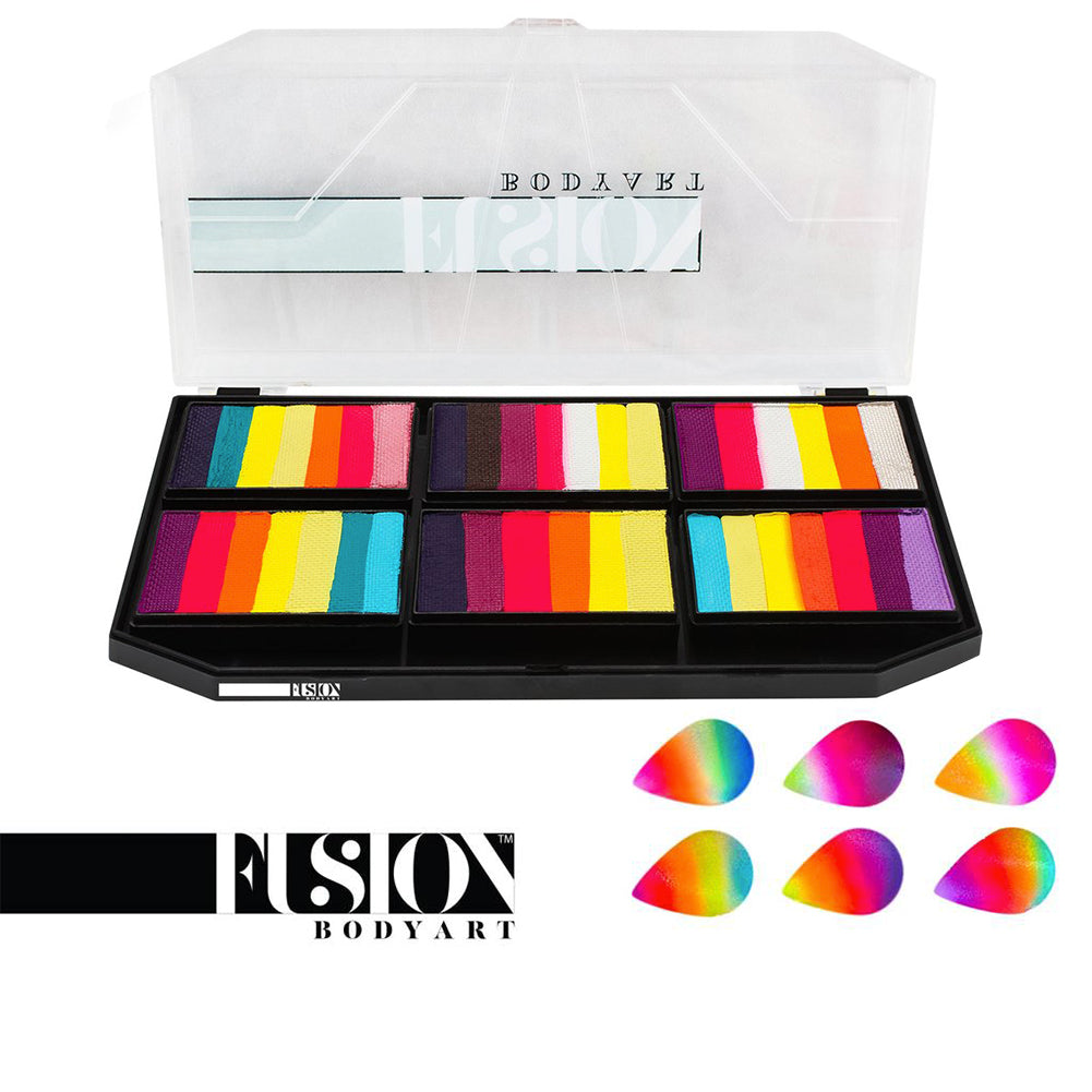 Fusion Body Art Spectrum FX Palette - Leanne's Vivid Rainbow Petal Palette