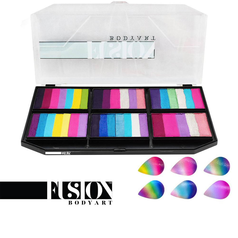 Fusion Body Art Spectrum FX Palette - Leanne&#39;s Happy Pixie Petal Palette (6 Cakes/25 gm)