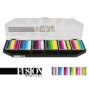 Fusion Body Art Spectrum FX Palette - Leanne's Pretty Rainbow (6 Cakes/10 gm)