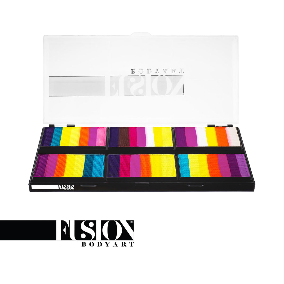 Fusion Body Art Spectrum FX Palette - Leanne&#39;s Vivid Rainbow Petal Palette (Non Neon)