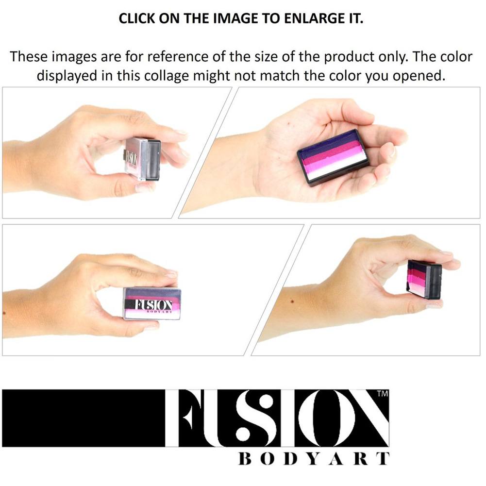 Fusion Body Art FX 1 Stroke Cake - Leanne&#39;s Neon Rainbow (30 gm)