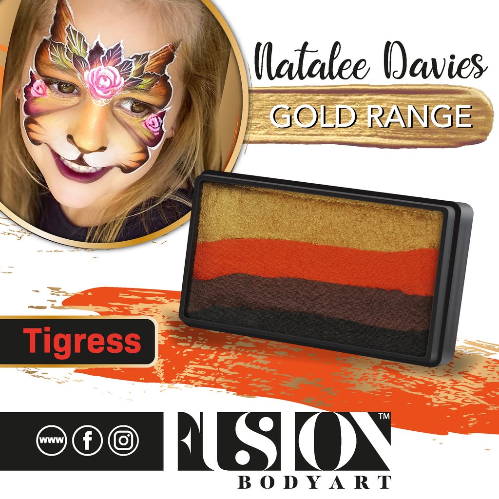 Fusion Body Art Natalee Davies Gold Range Split Cake - Tigress (30 gm)