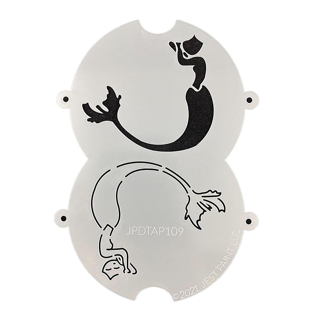 TAP Face Painting Double Stencil - Long Tail Mermaid (109)