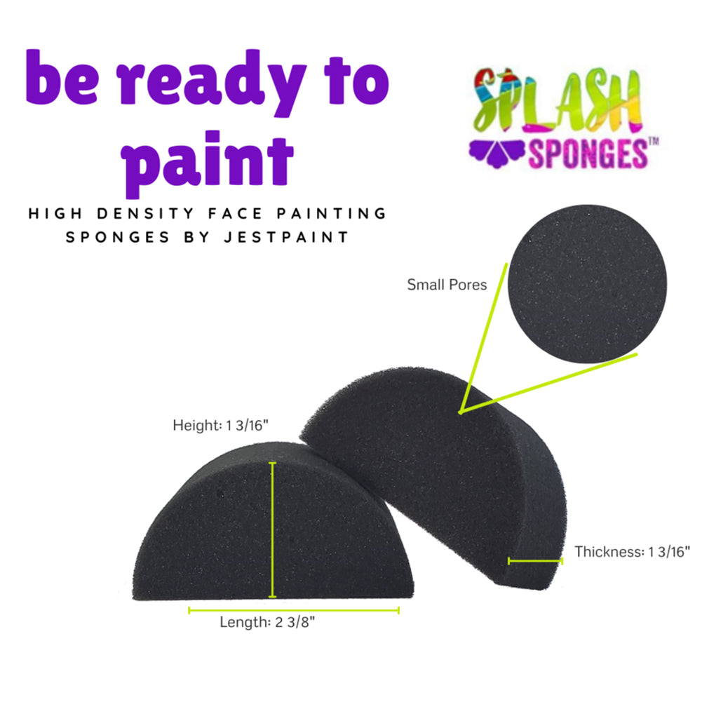 Jest Paint Splash High Density Face Painting Sponges - Half Moon (2/pack)
