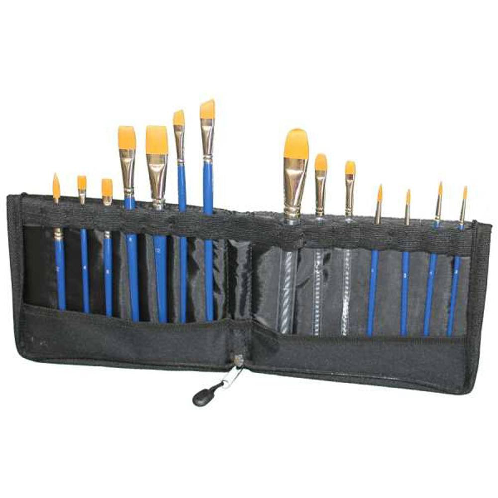 TAG Brush Wallet With Zip (14 Brushes)