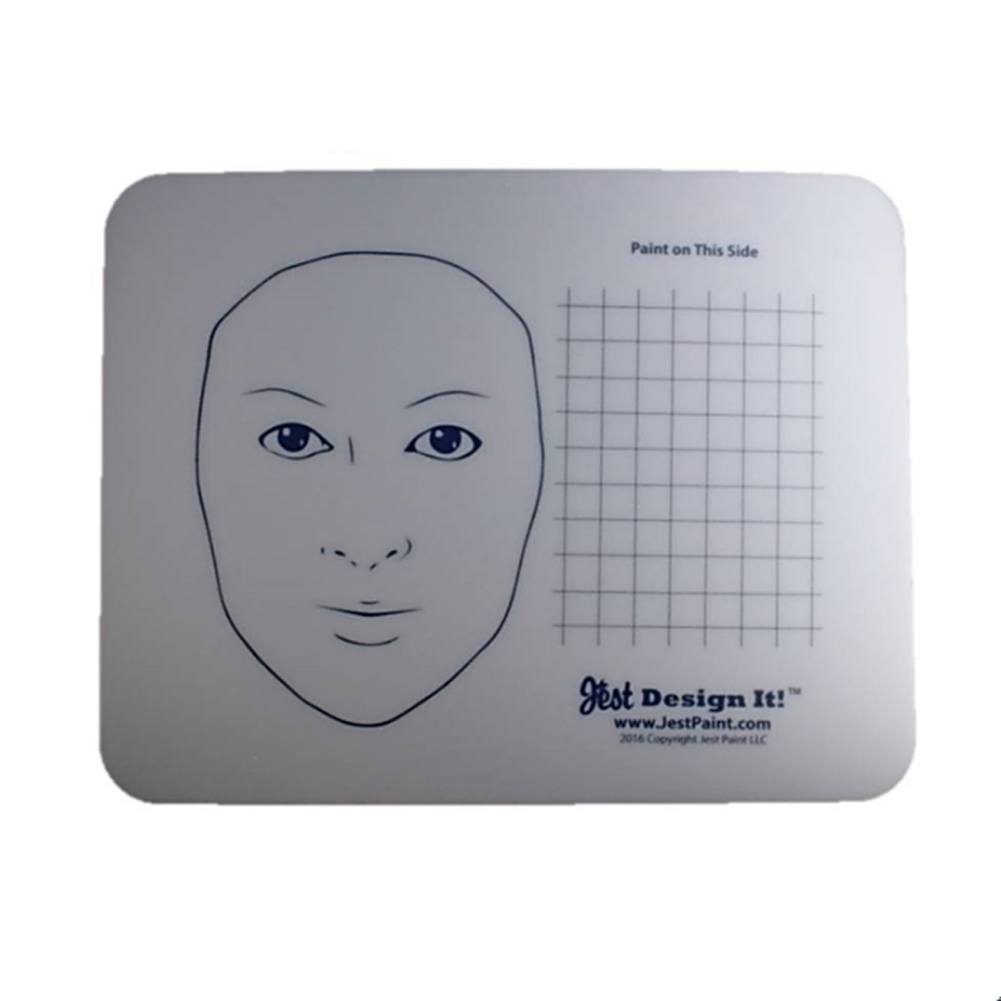 Design It Face Painting Practice Board - Adult Face and Grid