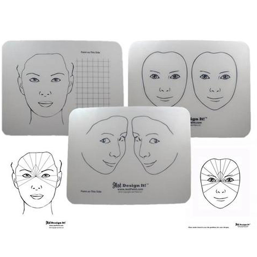 Design It Face Painting Practice Board Kit (3 Boards)