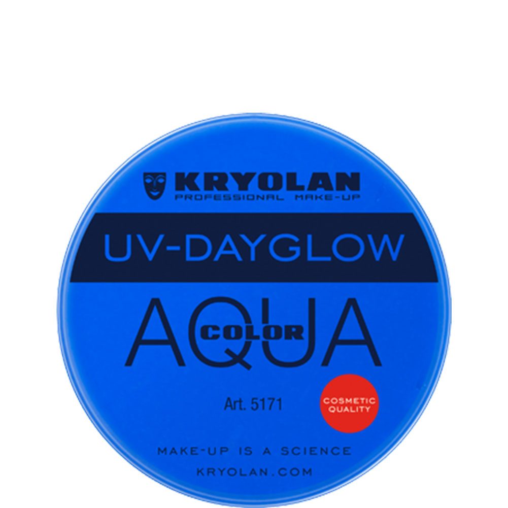 Kryolan Aquacolor Cosmetic Grade UV-Dayglow - Blue (8 ml)