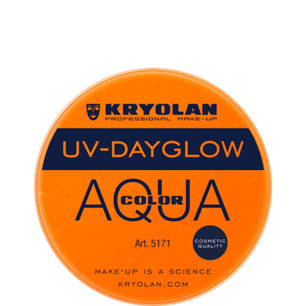 Kryolan Aquacolor Cosmetic Grade UV-Dayglow - Orange (8 ml)