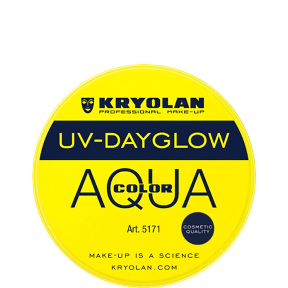 Kryolan Aquacolor Cosmetic Grade UV-Dayglow - Yellow (8 ml)