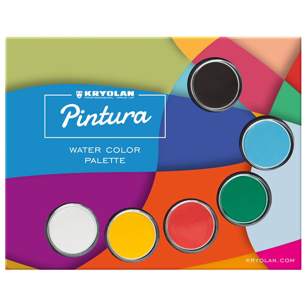 Kryolan Pintura Water Color Makeup Palette - 6 Colors (4 ml each)