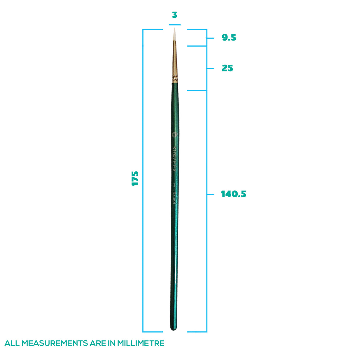 Kraze FX #1 Round Brush (1/16&quot;)