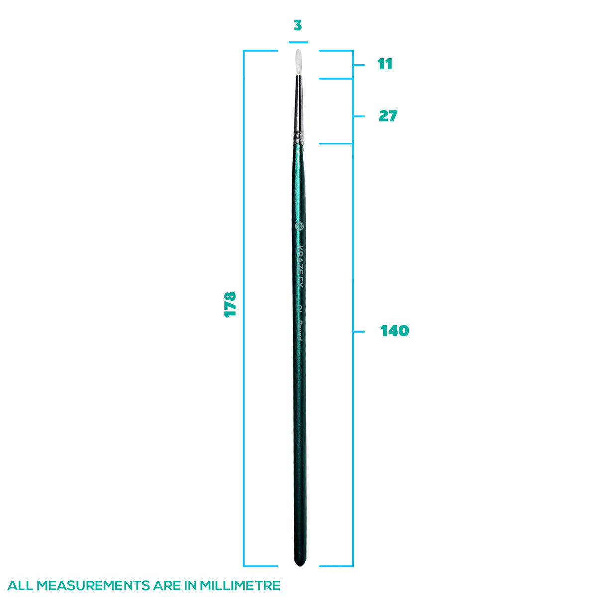 Kraze FX #2 Round Brush (1/16&quot;)