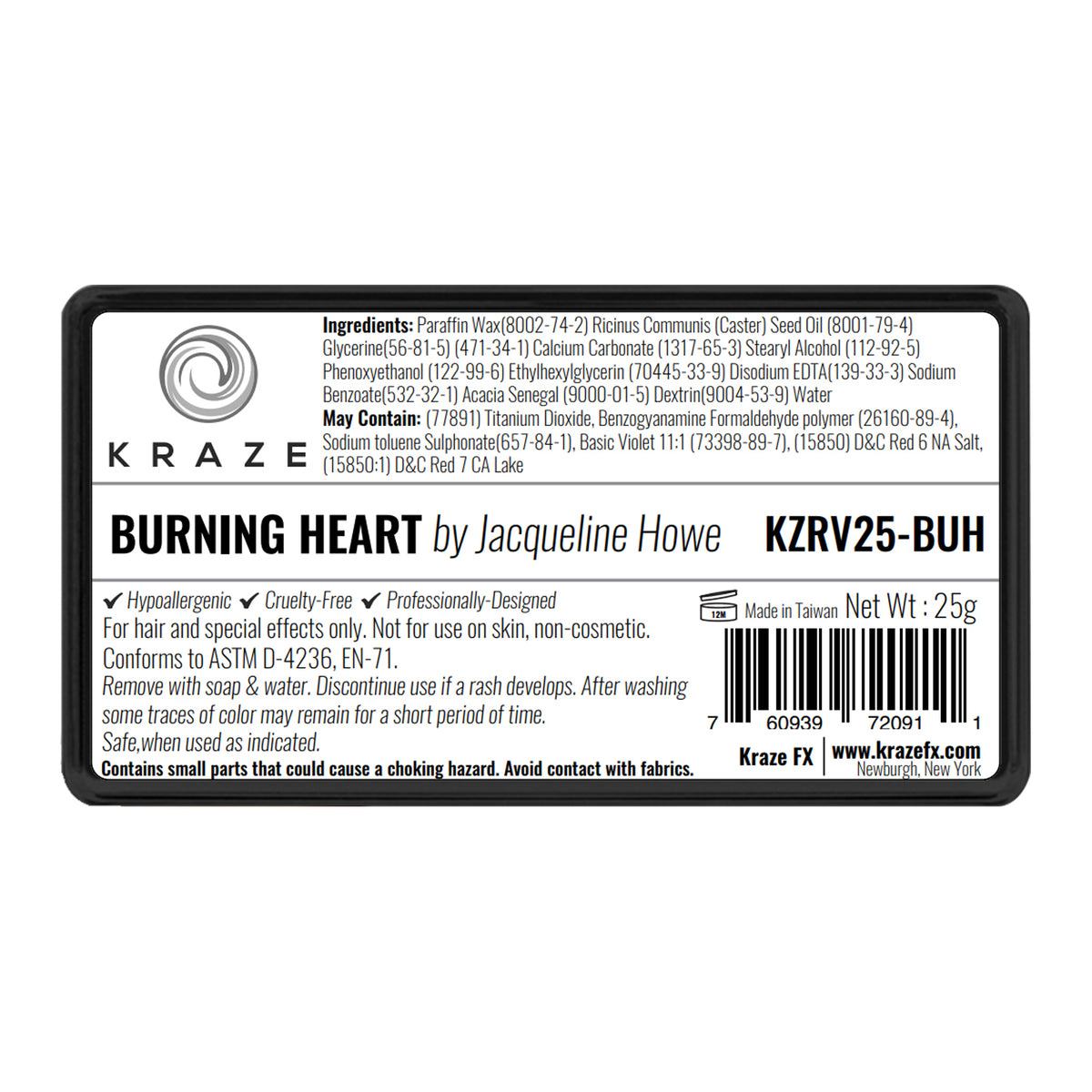 Kraze Dome Stroke Bold and Brilliant Collection by Jacqueline Howe - Burning Heart (25 gm)