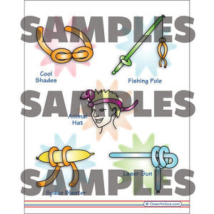 Restaurant Syle Balloon Menu - Hats & Swords