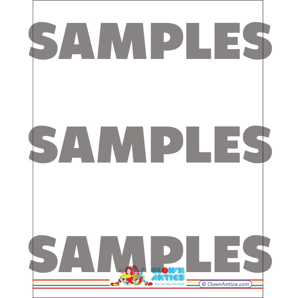 Restaurant Syle Balloon Menu - Hats & Swords