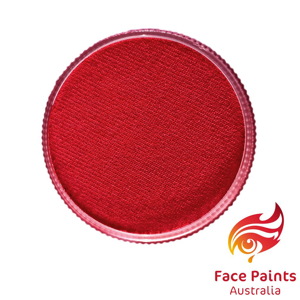 Face Paints Australia Face & Body Paint - Metallix Vibrant Red (30 gm)