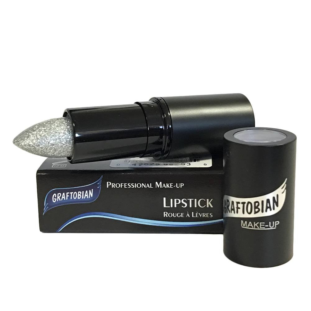 Graftobian Silver Glitter Lipstick - Silver