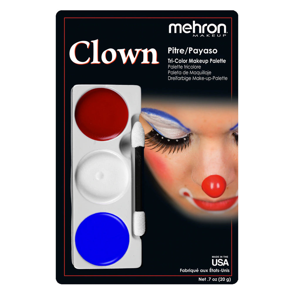 Mehron Tri Color Clown Makeup Palette 403-C