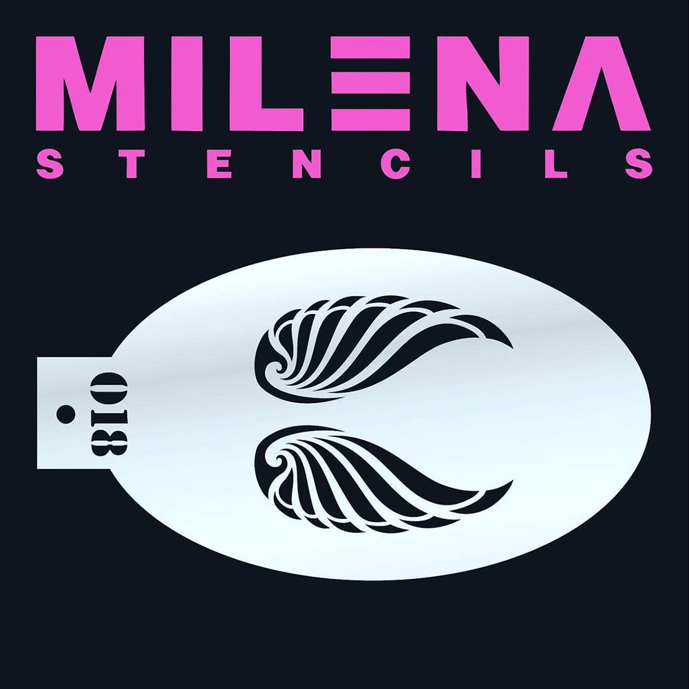 Milena Face Painting Stencils - Wings 018