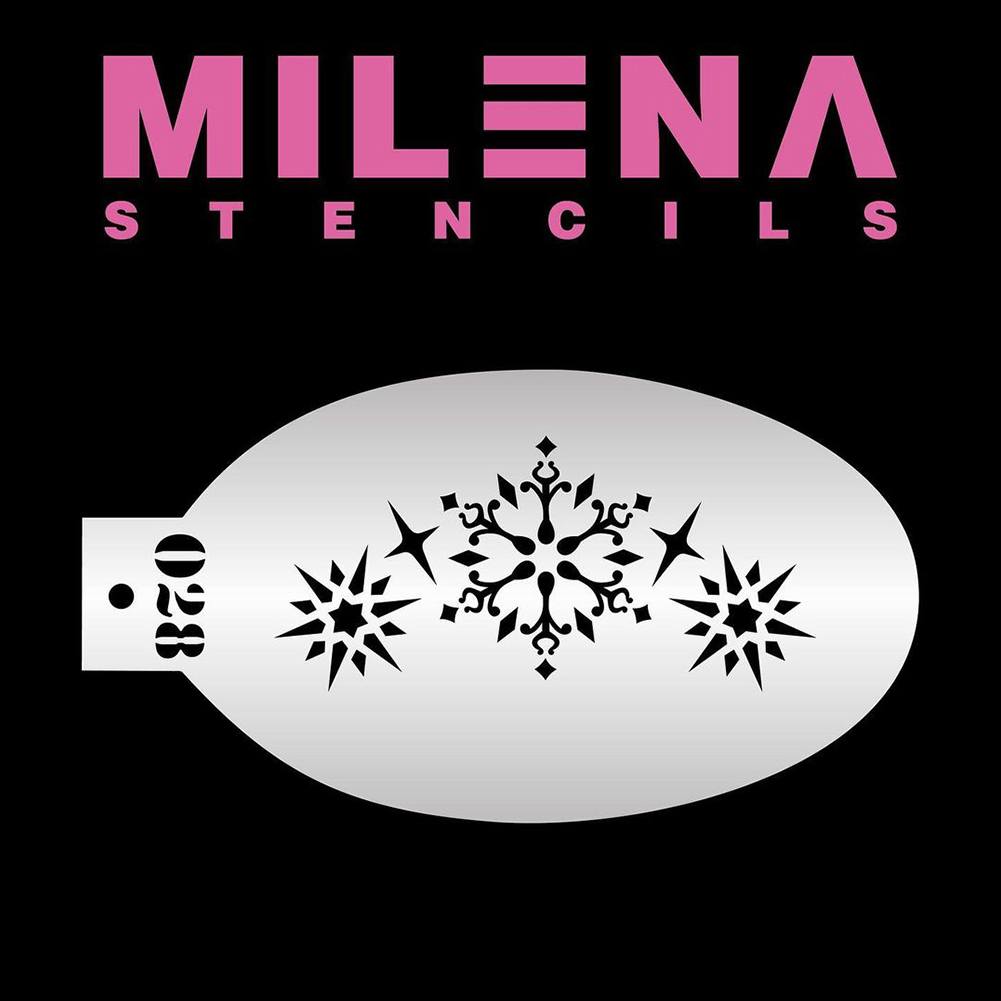 Milena Face Painting Stencils -  Snowflakes 028
