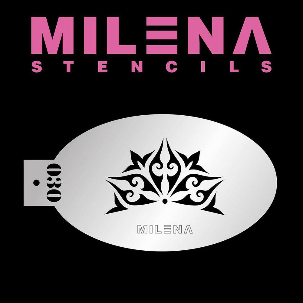 Milena Face Painting Stencils -  Crown Centerpiece 030