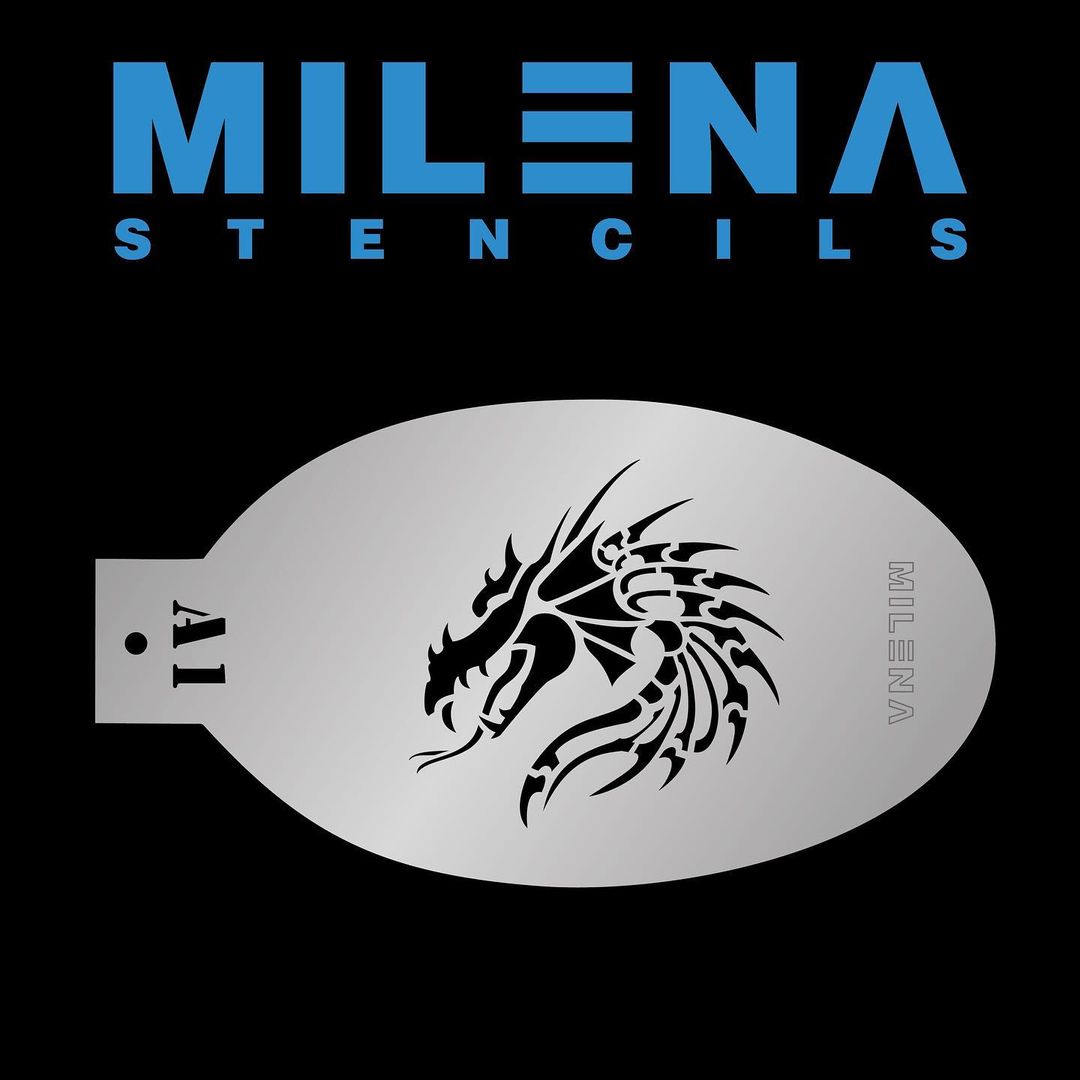 Milena Face Painting Stencils - Dragon A1