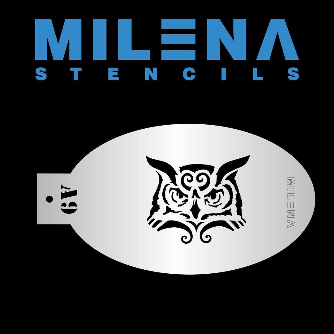 Milena Face Painting Stencils - Owl A9