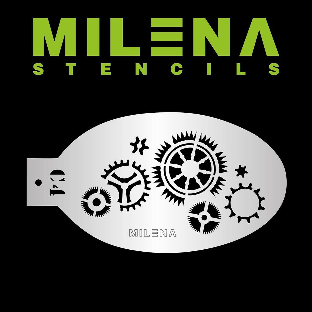 Milena Face Painting Stencils - Gears C4