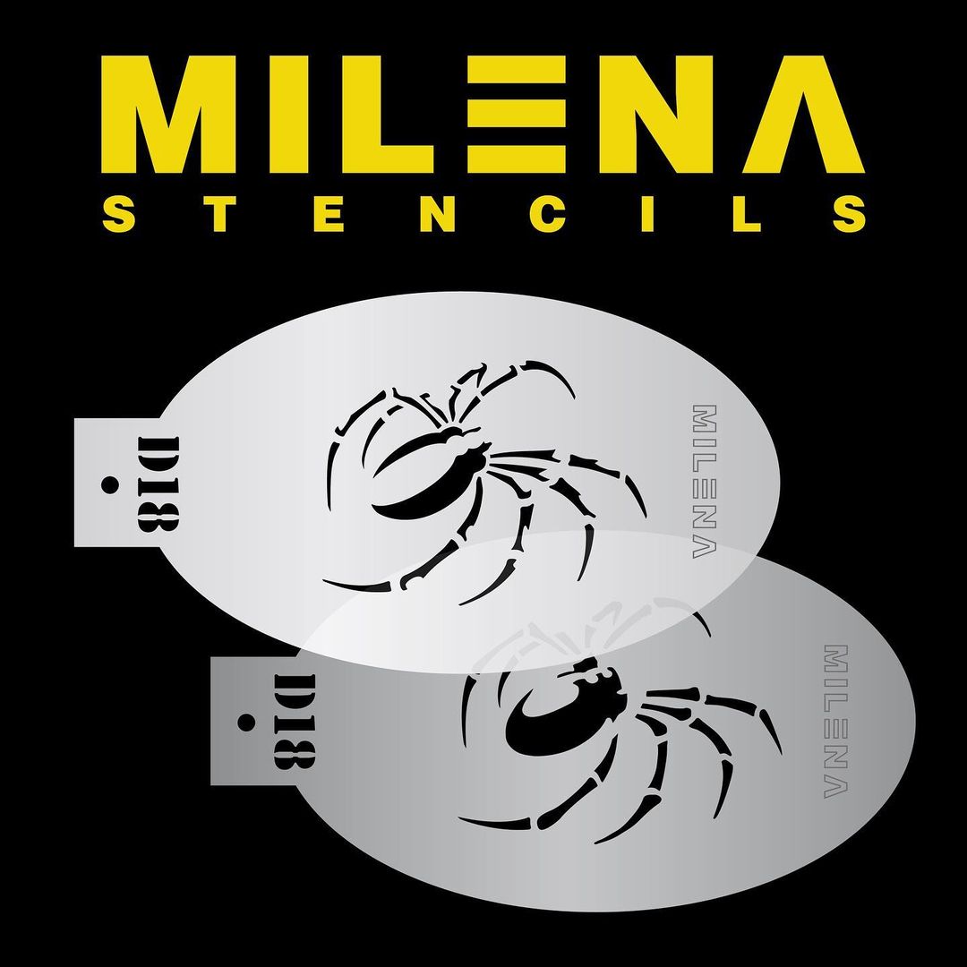 Milena Face Painting Stencils - Double Stencil - Spider D18