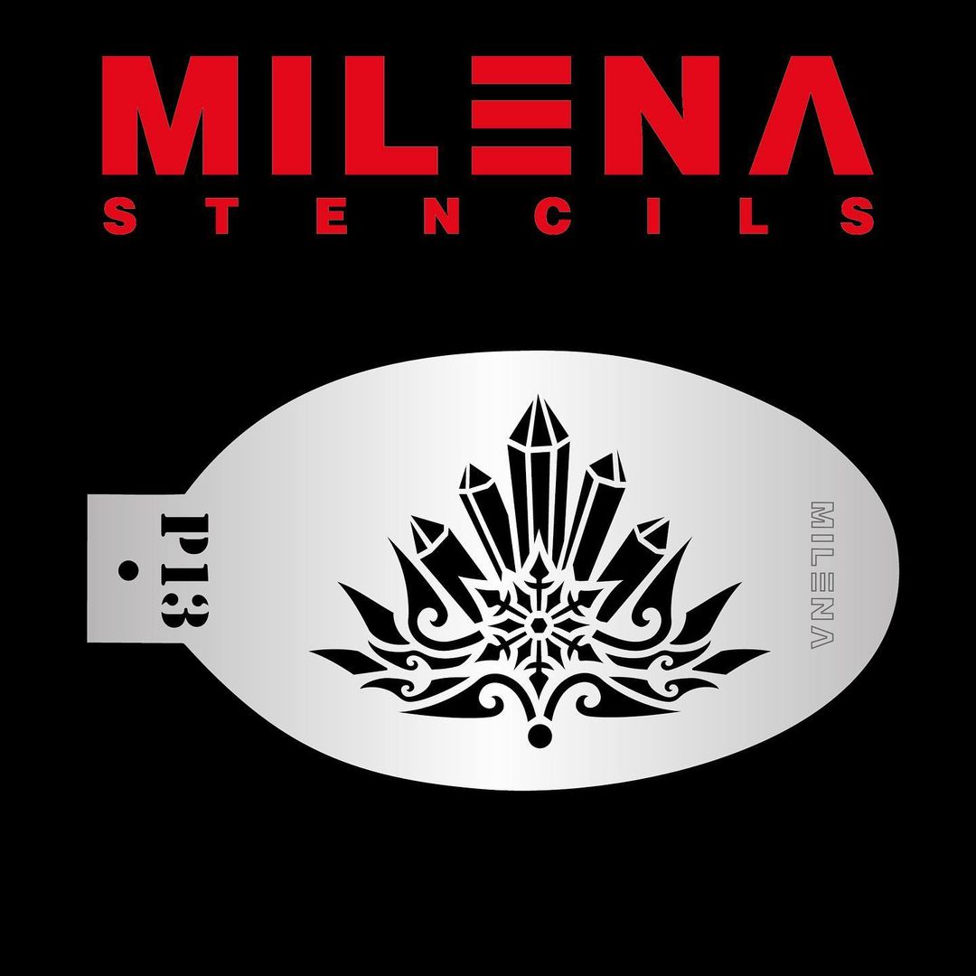 Milena Face Painting Stencils - Crystal Ice Crown P13