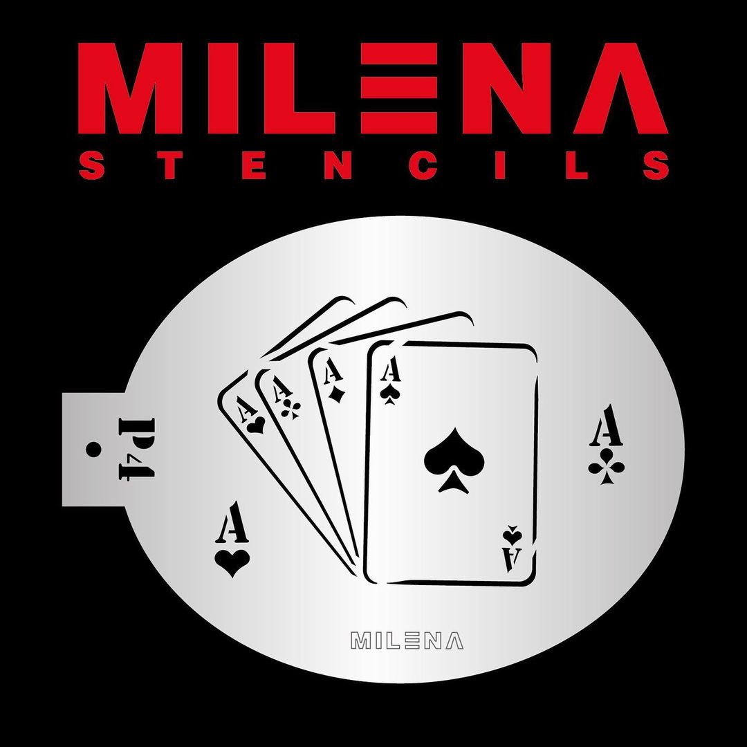 Milena Face Painting Stencils - Playing Cards P4