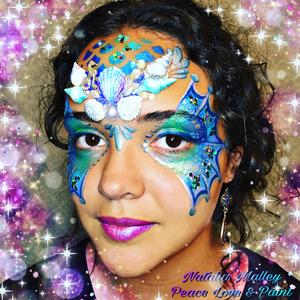 Diva Face Painting Stencil - Mermaid Scales